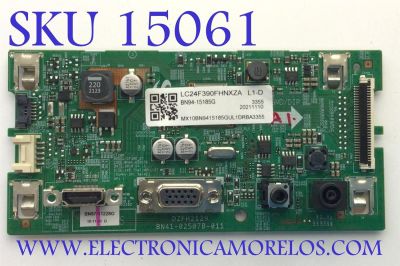 MAIN PARA MONITOR SAMSUNG / NUMERO DE PARTE BN94-15185G / BN41-02807B / BN97-11228G / BN9415185G / DZFH2135 / BN41-02807B / PANEL CY-PK236BNLV5H / DISPLAY SG2361B02-1 V2.1 / BN96-39483C / BN9639483C / MODELO LC24F390 / LC24F390FHNXZA FW18